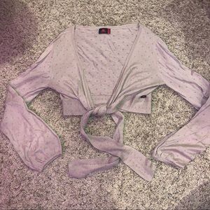 Kappa cropped beige tie top